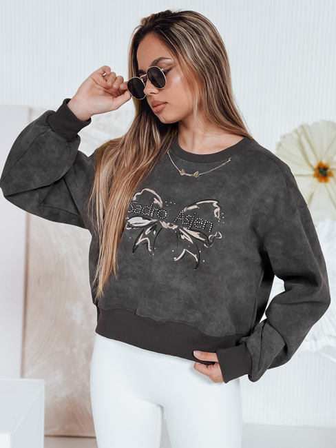 Kurzes Oversize-Sweatshirt für Damen mit Batikmotiv DENVIS graphite Dstreet BY1422