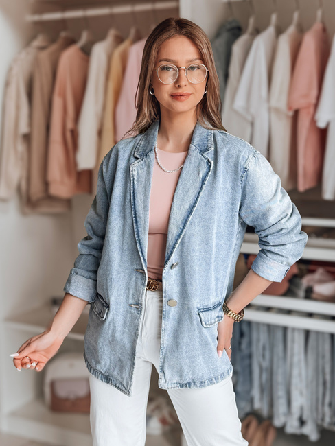 Damen-Jeansjacke in Übergröße RUNAWAY blau Dstreet TY4906