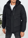 Herren Steppwinterjacke mit Kapuze schwarz Dstreet TX5069