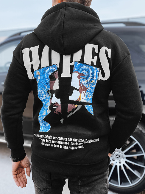 Herren Sweatshirt mit Aufdruck Farbe Schwarz DSTREET BX5662