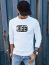 Herren Sweatshirt mit Aufdruck Weiß Dstreet BX5362