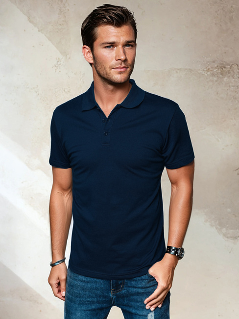 Marineblaues Herren-Polohemd Dstreet PX0553