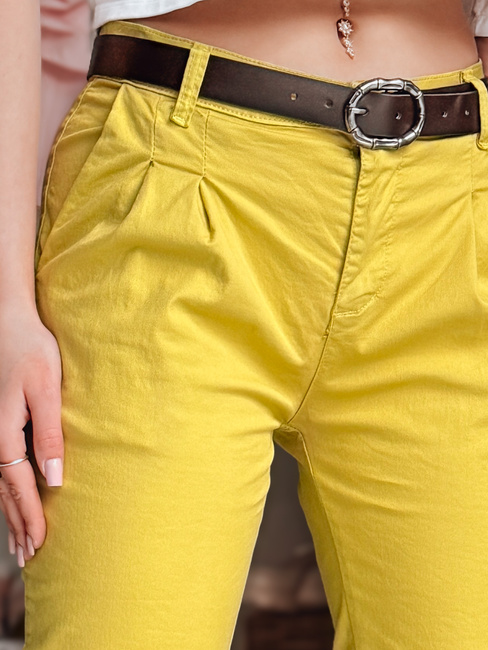 Damen Chinohose mit Gürtel MODELA senf Dstreet UY2563