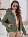 Damen Winterjacke LOVEWARM kurz gesteppt mit Kapuze grün Dstreet TY5040