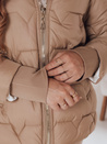 SNOWMISS Damen Winterjacke gesteppt beige mit Kapuze Dstreet TY5000
