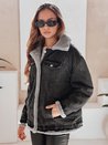 Damen Winter-Jeansjacke mit Schaffell grau Dstreet TY5173