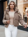 Damen Winterjacke kurz Alpaka CELESTIAL camel Dstreet TY4482z