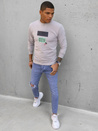 Herren Sweatshirt mit Aufdruck Beige Dstreet BX5375