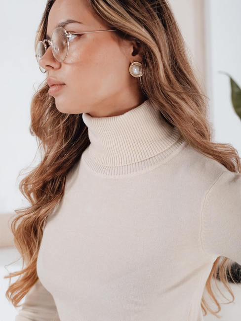 Damen-Rollkragenpullover VANORIA creme Dstreet MY2487