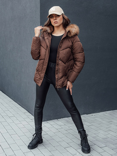 Damen Winterjacke mit Kapuze WAYWARD braun Dstreet TY4529_1