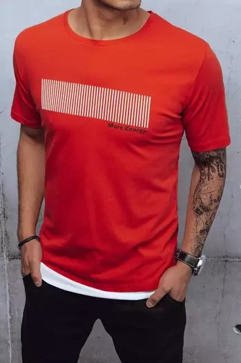 Bedrucktes Herren-T-Shirt rot Dstreet RX4651z