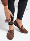 Damen Wildleder braun Mokassins Dstreet ZY1177