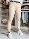 Damen Slim Fit Hose mit Gürtel LINESKA hellbeige Dstreet UY2573