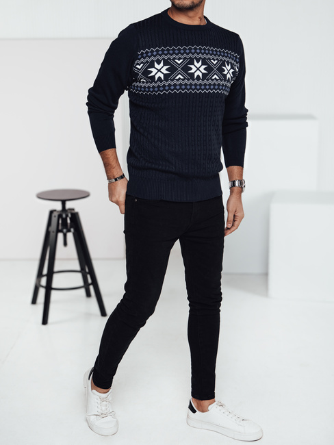 Marineblauer Herren-Pullover Dstreet WX2277