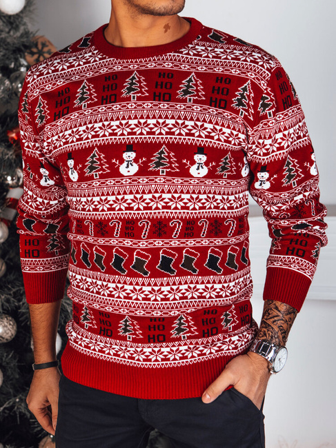 Herren Weihnachtspulli rot Dstreet WX2164