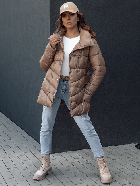 Gesteppter Damen-Wintermantel BLOOM camel Dstreet TY4536