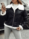 Damen FURBLAZE Lederjacke mit Schafsfell Dstreet schwarz TY4730
