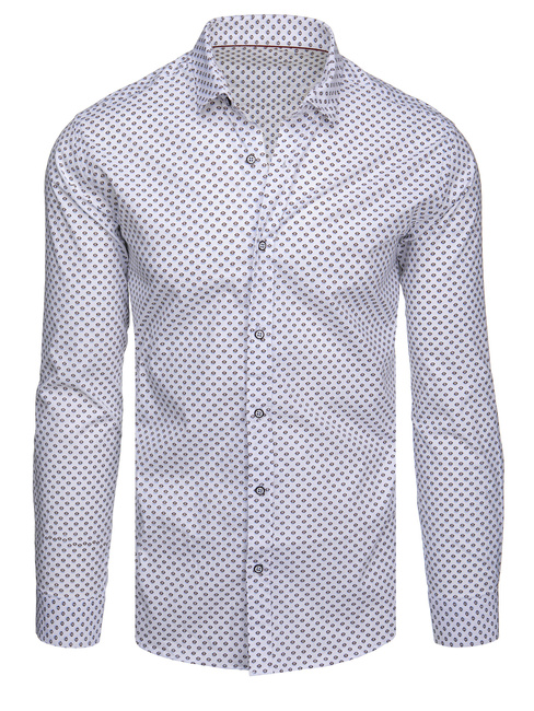 Herren Freizeithemd langarm weiß Dstreet DX2620