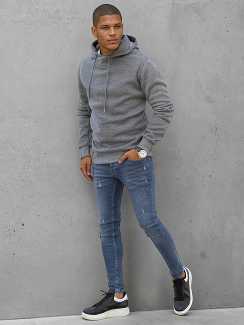 Herren Kapuzenpullover Dunkelgrau Dstreet BX5427