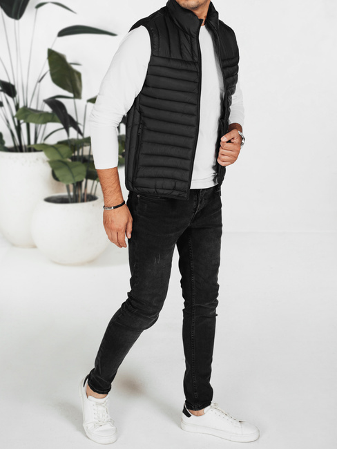 Herren Steppweste schwarz Dstreet TX5084