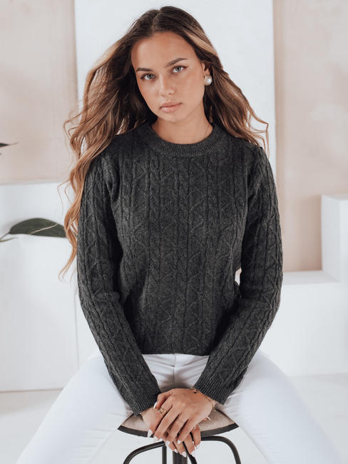 BRAVINA Damen Pullover dunkelgrau Dstreet MY2526
