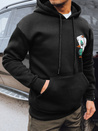 Herren Sweatshirt mit Aufdruck Farbe Schwarz DSTREET BX5666