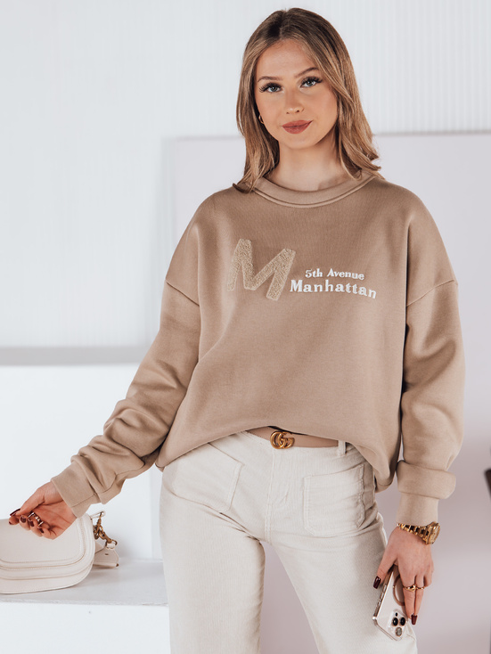 Damen Sweatshirt in Einheitsgröße AVENUE Kaffee Dstreet BY1355