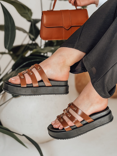 Damen Plateau-Flip-Flops PLATOFI camel Dstreet ZY0880