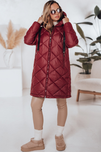 Damen Winterjacke SNOWVIBE kastanienbraun gesteppt Dstreet TY4996