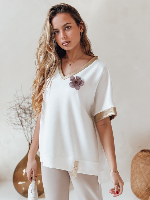 Damenbluse in Übergröße SHINE LOVE weiß Dstreet RY2913