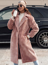 Damen Wintermantel GLAMFUR langer Pelz rosa Dstreet TY4700