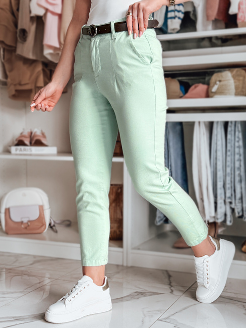 Damen Slim Fit Hose mit Gürtel TAIRONIK mint Dstreet UY2541