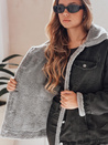 Damen Winter-Jeansjacke mit Schaffell grau Dstreet TY5173