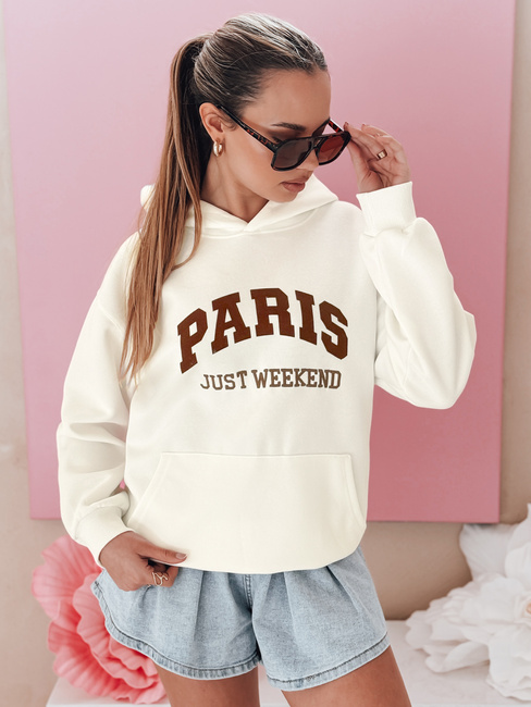 Damen-Kapuzenpullover PARISSIA ecru Dstreet BY1454