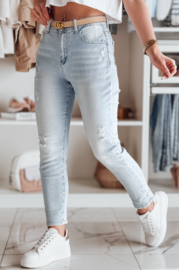 Damen Denim Mom Fit Hose DEMILOVE blau Dstreet UY2502