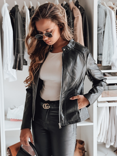 Damen Lederjacke ROCKYLADY schwarz Dstreet TY4968