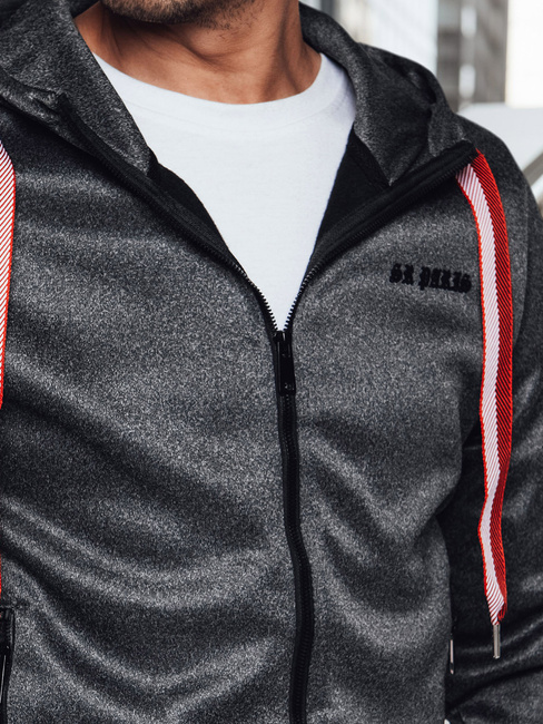 Herren Kapuzenpulli dunkelgrau Dstreet BX5859