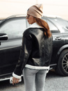 Damen FURBLAZE Lederjacke mit Schafsfell Dstreet schwarz TY4730