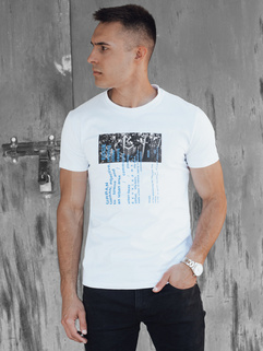 Weißes Herren-T-Shirt Dstreet RX5544_1