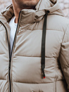 Herren Steppwinterjacke mit Kapuze hellbeige Dstreet TX5063