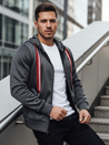Herren Kapuzenpulli dunkelgrau Dstreet BX5859