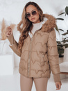 SNOWMISS Damen Winterjacke gesteppt beige mit Kapuze Dstreet TY5000