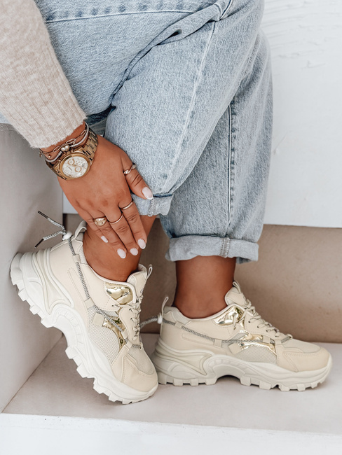 Damen beige Turnschuhe Dstreet ZY1011