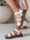 Damen Sandalen mit Schnallen SOLARIA weiß Dstreet ZY0890