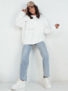 Damen Sweatshirt in Übergröße BOWLOOP ecru Dstreet BY1263