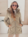 Damen Winterjacke LOVEINSIDE gesteppt mit Fell camel Dstreet TY5051