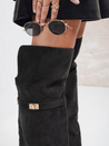 Damen Wildleder schwarz Stiefel Dstreet ZY1150