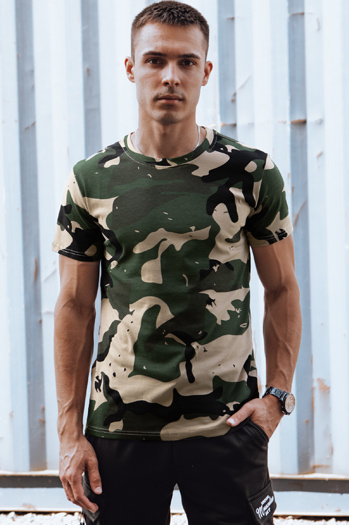 Herren T-shirt Camo Farbe Khaki DSTREET RX5599