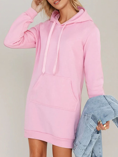 Langer Damen-Kapuzenpullover in Übergröße TIMMY rosa Dstreet EY2566_3