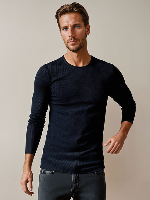 Marineblauer Pullover für Männer WX2294